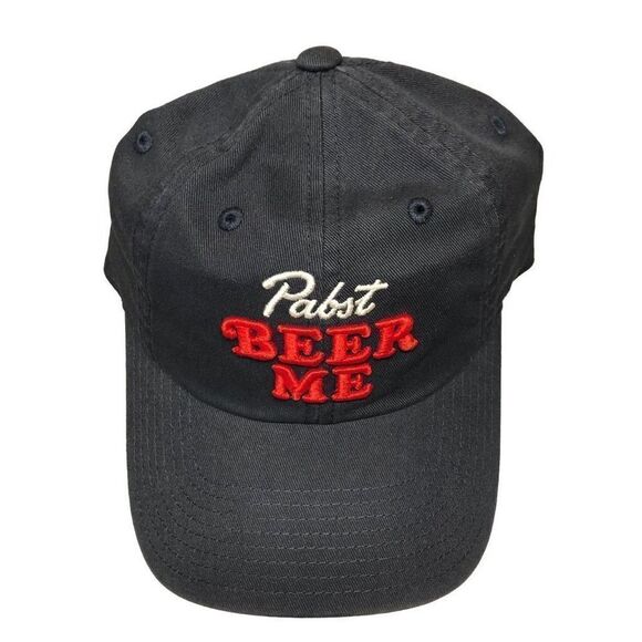 Pabst Blue Ribbon American Needle Cascade Slouch Adjustable Hat - Navy - Picture 1 of 3